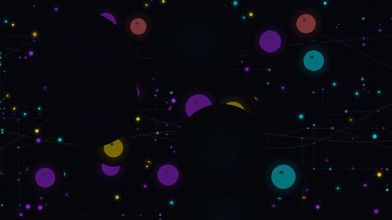 一分快三量子彩境数据演算平台首屏背景——量子计算机内部数据流穿梭节点网络